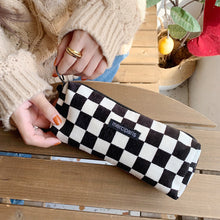 Load image into Gallery viewer, Retro Style Pencil Case Corduroy Pencil Bag School Girls Pencil Pouch Travel Large Capacity Makeup Bag Cosmetic Case

