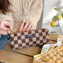 Load image into Gallery viewer, Retro Style Pencil Case Corduroy Pencil Bag School Girls Pencil Pouch Travel Large Capacity Makeup Bag Cosmetic Case
