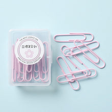 Load image into Gallery viewer, 1Box Colorful Paper Clip Metal Clips Memo Clip Bookmarks Stationery Office Accessories School Supplies Length 28mm/50mm
