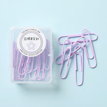 Load image into Gallery viewer, 1Box Colorful Paper Clip Metal Clips Memo Clip Bookmarks Stationery Office Accessories School Supplies Length 28mm/50mm
