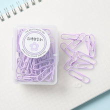 Load image into Gallery viewer, 1Box Colorful Paper Clip Metal Clips Memo Clip Bookmarks Stationery Office Accessories School Supplies Length 28mm/50mm

