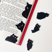Load image into Gallery viewer, Creative Black Cat Magnetic Bookmark Stationery Students Gifts Book Clip Personality Pagination Mark School Supplies
