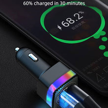 Load image into Gallery viewer, Car Bluetooth 5.3 FM Transmitter Wireless Audio Receiver Car MP3 Player 66W PD Fast Charger Ambient Light Muti-point Charger
