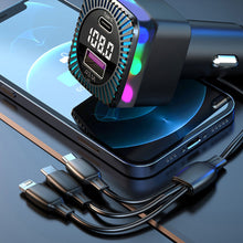 Load image into Gallery viewer, Car Bluetooth 5.3 FM Transmitter Wireless Audio Receiver Car MP3 Player 66W PD Fast Charger Ambient Light Muti-point Charger
