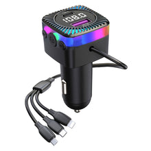 Load image into Gallery viewer, Car Bluetooth 5.3 FM Transmitter Wireless Audio Receiver Car MP3 Player 66W PD Fast Charger Ambient Light Muti-point Charger
