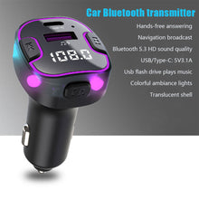 Load image into Gallery viewer, C49 Car Charger Quick Charge Cigarette Lighter Adapter Bluetooth 5.3 USB Type C Fast Charger PD QC3.0 For Iphone Samsung Xiaomi
