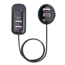 Load image into Gallery viewer, Car Bluetooth 5.3 FM Transmitter Wireless Audio Receiver Car MP3 Player 66W PD Fast Charger Ambient Light Muti-point Charger
