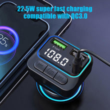 Load image into Gallery viewer, Car Charger Super Fast Charging Car MP3 Bluetooth Player Handsfree Kit Charging QC3.0 Car Transmitter Car FM
