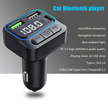 Load image into Gallery viewer, Car Charger Super Fast Charging Car MP3 Bluetooth Player Handsfree Kit Charging QC3.0 Car Transmitter Car FM
