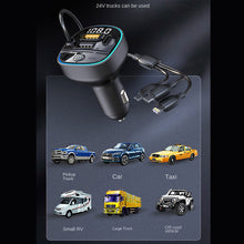 Load image into Gallery viewer, C35 Car MP3 Bluetooth Player with Hands-Free Calling, FM Transmitter, 1-to-3 Cable, Fast Car Charger - All-in-One
