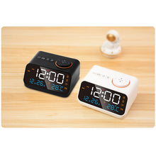 Load image into Gallery viewer, Mordern FM Radio LED Alarm Clock for Bedside Wake Up. Digital Table Calendar with Temperature Thermometer Humidity Hygrometer
