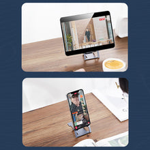 Load image into Gallery viewer, Mini Desktop Multi-Angle Folding Mobile Phone Holder Hollow Plastic Tablet Stand Portable For Iphone 12 11 8 7 pro Support
