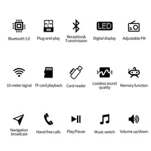 Load image into Gallery viewer, USB Bluetooth-Compatible 5.0 Transmitter Receiver LED Display MP3 Player Aux Car FM TV PC TF Audio Stereo Adapter Home Speaker
