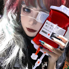 Load image into Gallery viewer, 350ml Halloween Cosplay Party Drink Container Drinking Bag Fruit Juice Blood Drinking Pack Beverage Bag Vampire Blood Pouch Prop
