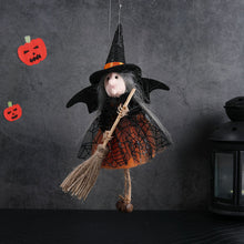 Load image into Gallery viewer, Halloween Hanging Witch Decoration Flying Witches Horror Witch Figurine Halloween Haunted House Hanging Props Party Decor
