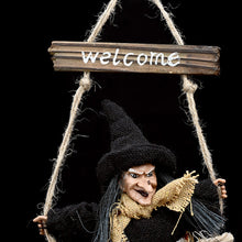 Load image into Gallery viewer, Halloween Hanging Witch Decoration Flying Witches Horror Witch Figurine Halloween Haunted House Hanging Props Party Decor
