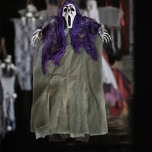 Load image into Gallery viewer, 1Pc Creepy Skeleton Face Hanging Ghost Halloween Decoration Horror Haunted House Halloween Props Supplies
