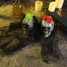 Load image into Gallery viewer, 1Pc Gauze Ghost Heads Hanging Skulls Head Scary Halloween Skeleton Creepy Hanging Decorations Outdoor Home Party Wall Garden Lawn
