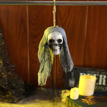 Load image into Gallery viewer, 1Pc Gauze Ghost Heads Hanging Skulls Head Scary Halloween Skeleton Creepy Hanging Decorations Outdoor Home Party Wall Garden Lawn
