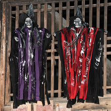 Load image into Gallery viewer, 1Pc Electric Skull Voice Control Hanging Ghost Prop Horror Halloween Ghost Witch Pendant Decoration Scary Scream Glowing Tricky Toys
