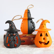 Load image into Gallery viewer, 1Pc Halloween LED Pumpkin Ghost Lantern Lamp DIY Hanging Scary Light Halloween Bar Party Decorations Home Horror Props
