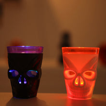 Load image into Gallery viewer, LED Skull Head Light Cup Candle Light Table Decor Glowing Wine Water Cup For Halloween Decoration Home Bar Supplies Horror Props
