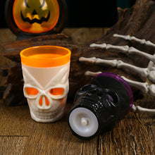 Load image into Gallery viewer, LED Skull Head Light Cup Candle Light Table Decor Glowing Wine Water Cup For Halloween Decoration Home Bar Supplies Horror Props
