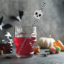 Load image into Gallery viewer, 24Pcs/pack Halloween Straws Skeletons Pumpkins Straw Halloween Party Decoration Festival Supplies For Bar Bar Restaurant
