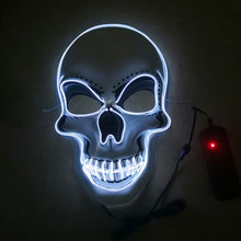 Load image into Gallery viewer, 1Pc Skull LED Mask Masquerade Masks Neon Mask Light Glow In The Dark Mascara Horror Mask Glowing Masker Halloween Party Masque
