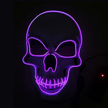 Load image into Gallery viewer, 1Pc Skull LED Mask Masquerade Masks Neon Mask Light Glow In The Dark Mascara Horror Mask Glowing Masker Halloween Party Masque
