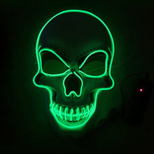 Load image into Gallery viewer, 1Pc Skull LED Mask Masquerade Masks Neon Mask Light Glow In The Dark Mascara Horror Mask Glowing Masker Halloween Party Masque

