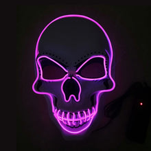 Load image into Gallery viewer, 1Pc Skull LED Mask Masquerade Masks Neon Mask Light Glow In The Dark Mascara Horror Mask Glowing Masker Halloween Party Masque
