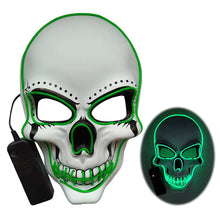 Load image into Gallery viewer, 1Pc Skull LED Mask Masquerade Masks Neon Mask Light Glow In The Dark Mascara Horror Mask Glowing Masker Halloween Party Masque
