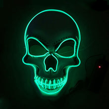 Load image into Gallery viewer, 1Pc Skull LED Mask Masquerade Masks Neon Mask Light Glow In The Dark Mascara Horror Mask Glowing Masker Halloween Party Masque
