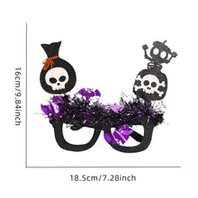 Load image into Gallery viewer, 1Pair Halloween Glasses Horns Clown Smiley Red Nose Glasses Holiday Party Tricky Photo Props Demon Funny Glasses For Children Adult
