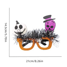 Load image into Gallery viewer, 1Pair Halloween Glasses Horns Clown Smiley Red Nose Glasses Holiday Party Tricky Photo Props Demon Funny Glasses For Children Adult
