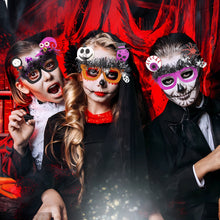 Load image into Gallery viewer, 1Pair Halloween Glasses Horns Clown Smiley Red Nose Glasses Holiday Party Tricky Photo Props Demon Funny Glasses For Children Adult
