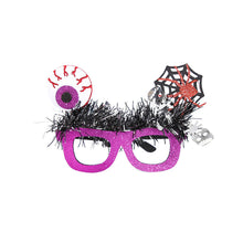 Load image into Gallery viewer, 1Pair Halloween Glasses Horns Clown Smiley Red Nose Glasses Holiday Party Tricky Photo Props Demon Funny Glasses For Children Adult
