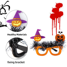 Load image into Gallery viewer, 1Pair Halloween Glasses Horns Clown Smiley Red Nose Glasses Holiday Party Tricky Photo Props Demon Funny Glasses For Children Adult
