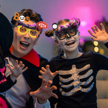 Load image into Gallery viewer, 1Pair Halloween Glasses Horns Clown Smiley Red Nose Glasses Holiday Party Tricky Photo Props Demon Funny Glasses For Children Adult
