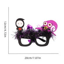 Load image into Gallery viewer, 1Pair Halloween Glasses Horns Clown Smiley Red Nose Glasses Holiday Party Tricky Photo Props Demon Funny Glasses For Children Adult
