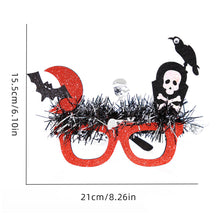 Load image into Gallery viewer, 1Pair Halloween Glasses Horns Clown Smiley Red Nose Glasses Holiday Party Tricky Photo Props Demon Funny Glasses For Children Adult
