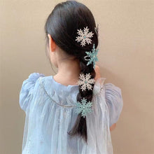 Load image into Gallery viewer, Elegant Rhinestone Ice and Snow Princess Hair Clip Creative White Blue Winter Snowflake Hairpin Girls Children Hair Clip
