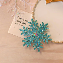 Load image into Gallery viewer, Elegant Rhinestone Ice and Snow Princess Hair Clip Creative White Blue Winter Snowflake Hairpin Girls Children Hair Clip
