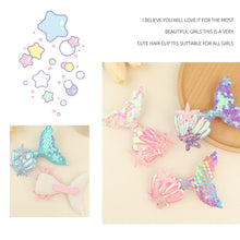 Load image into Gallery viewer, Fashion Sequin Fish Tail Hair Clip Hairpin for Girls with Sparkling Shells and Bangs Ocean Starfish Children's Creative Hair Clip
