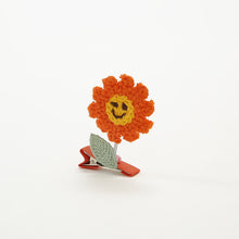 Load image into Gallery viewer, Cute 3D Flower Hairpin Creative Knitting Spring Smiling Face Hairpin Children Fashion Hair Accessories
