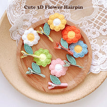 Load image into Gallery viewer, Cute 3D Flower Hairpin Creative Knitting Spring Smiling Face Hairpin Children Fashion Hair Accessories

