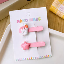 Load image into Gallery viewer, 2pcs Sweet Cute Rabbit Hair Clip Girls Star Duck Billed Hairpin Star Hair Hairpin Children Fashion Hair Accessories
