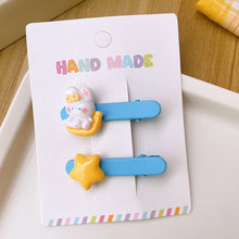 Load image into Gallery viewer, 2pcs Sweet Cute Rabbit Hair Clip Girls Star Duck Billed Hairpin Star Hair Hairpin Children Fashion Hair Accessories
