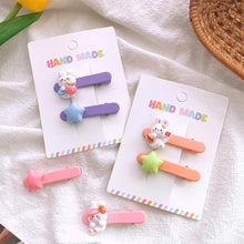 Load image into Gallery viewer, 2pcs Sweet Cute Rabbit Hair Clip Girls Star Duck Billed Hairpin Star Hair Hairpin Children Fashion Hair Accessories
